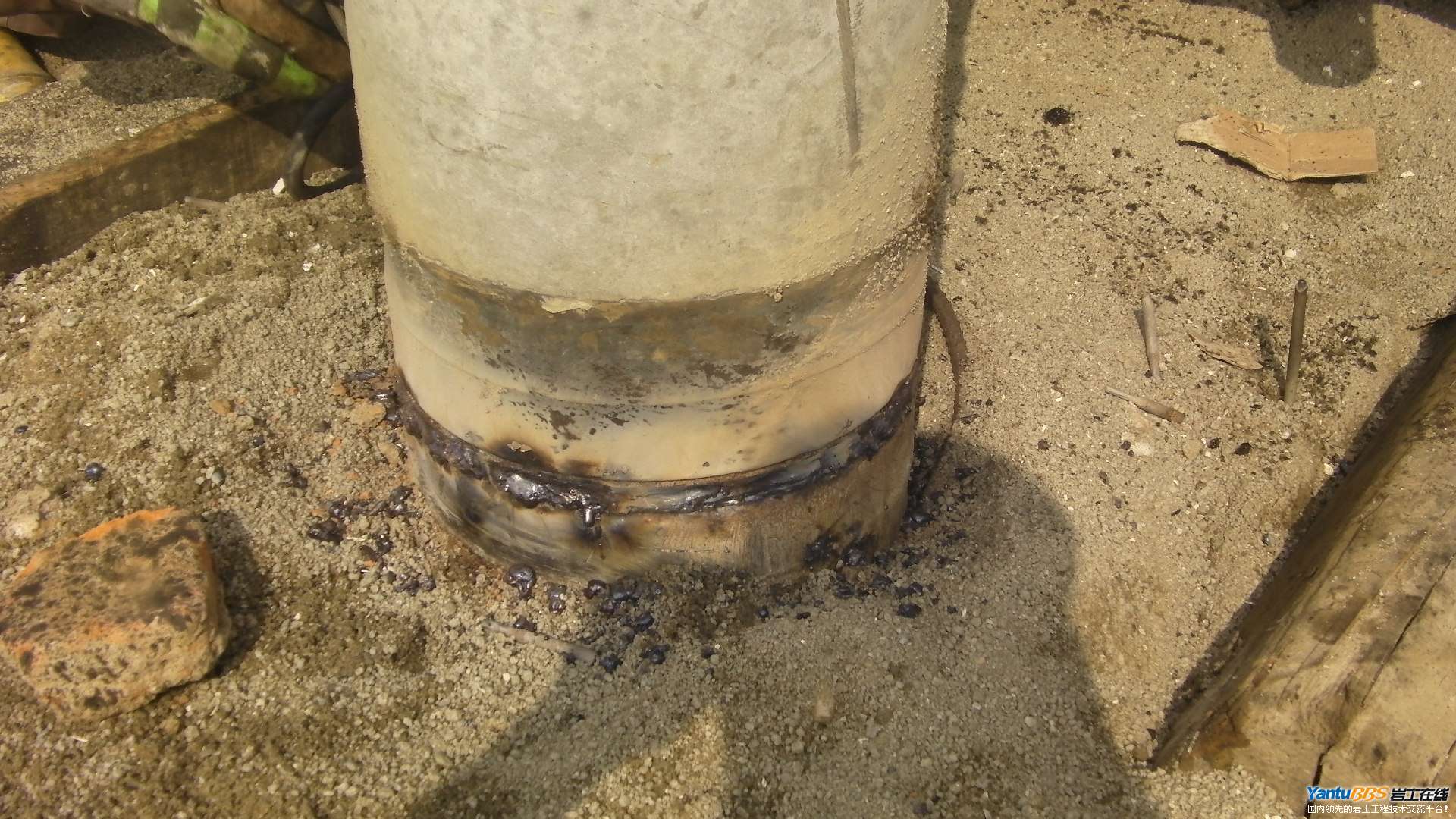 今天拍的phc管桩焊接视频