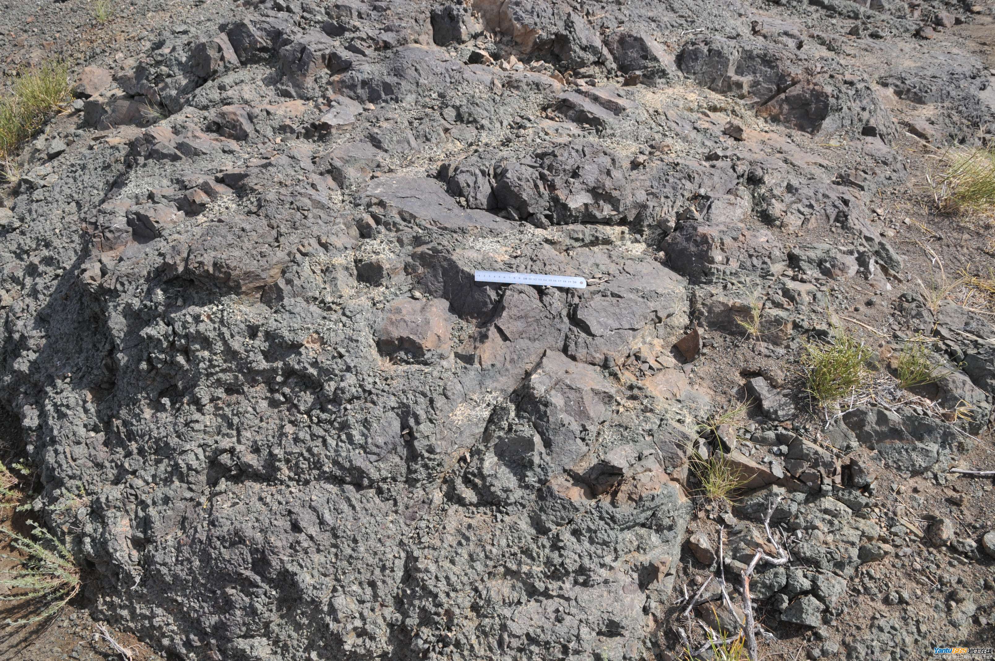 请教该火山碎屑岩是隐爆角砾岩吗