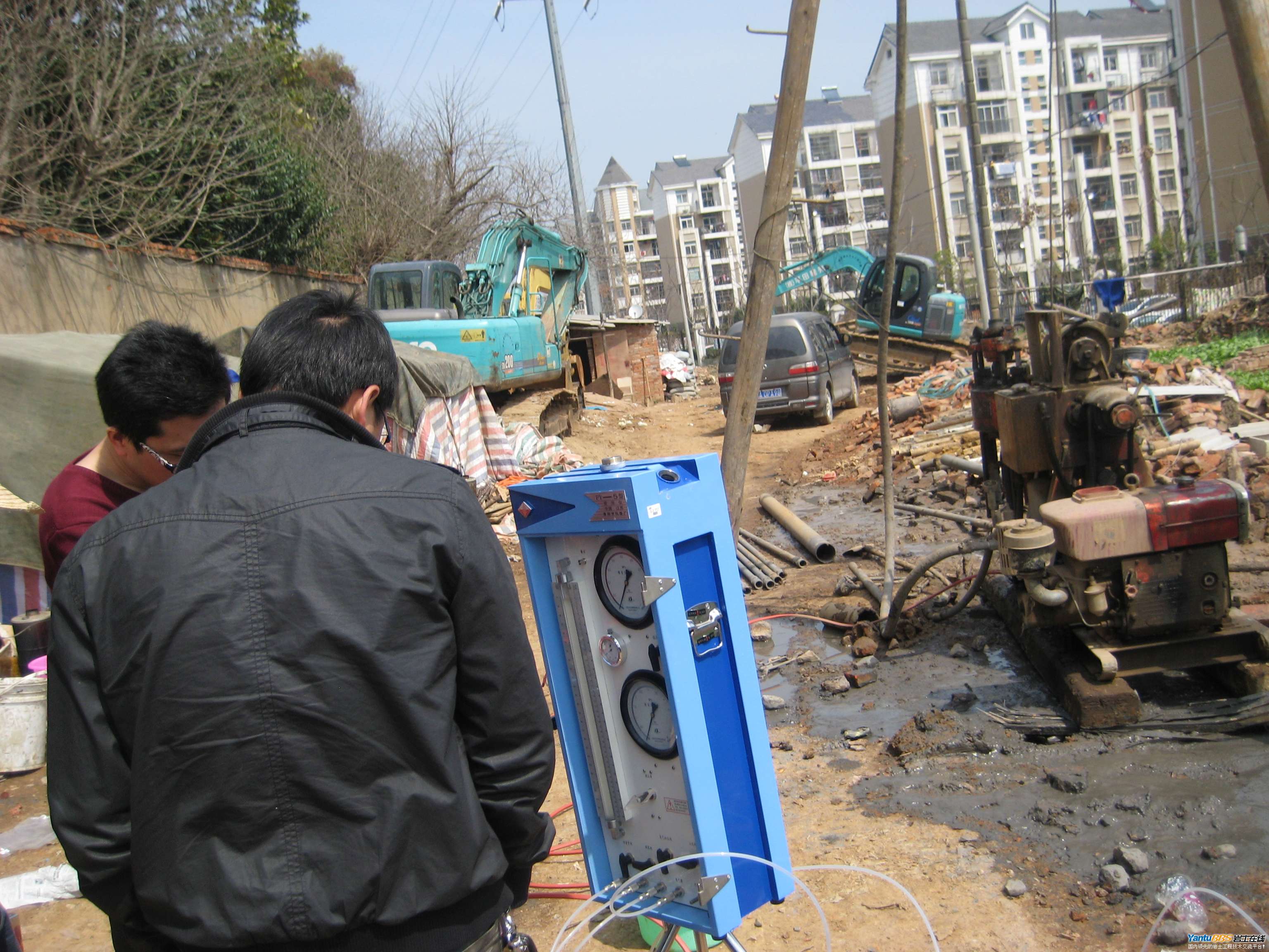 常州地铁旁压试验现场图片.