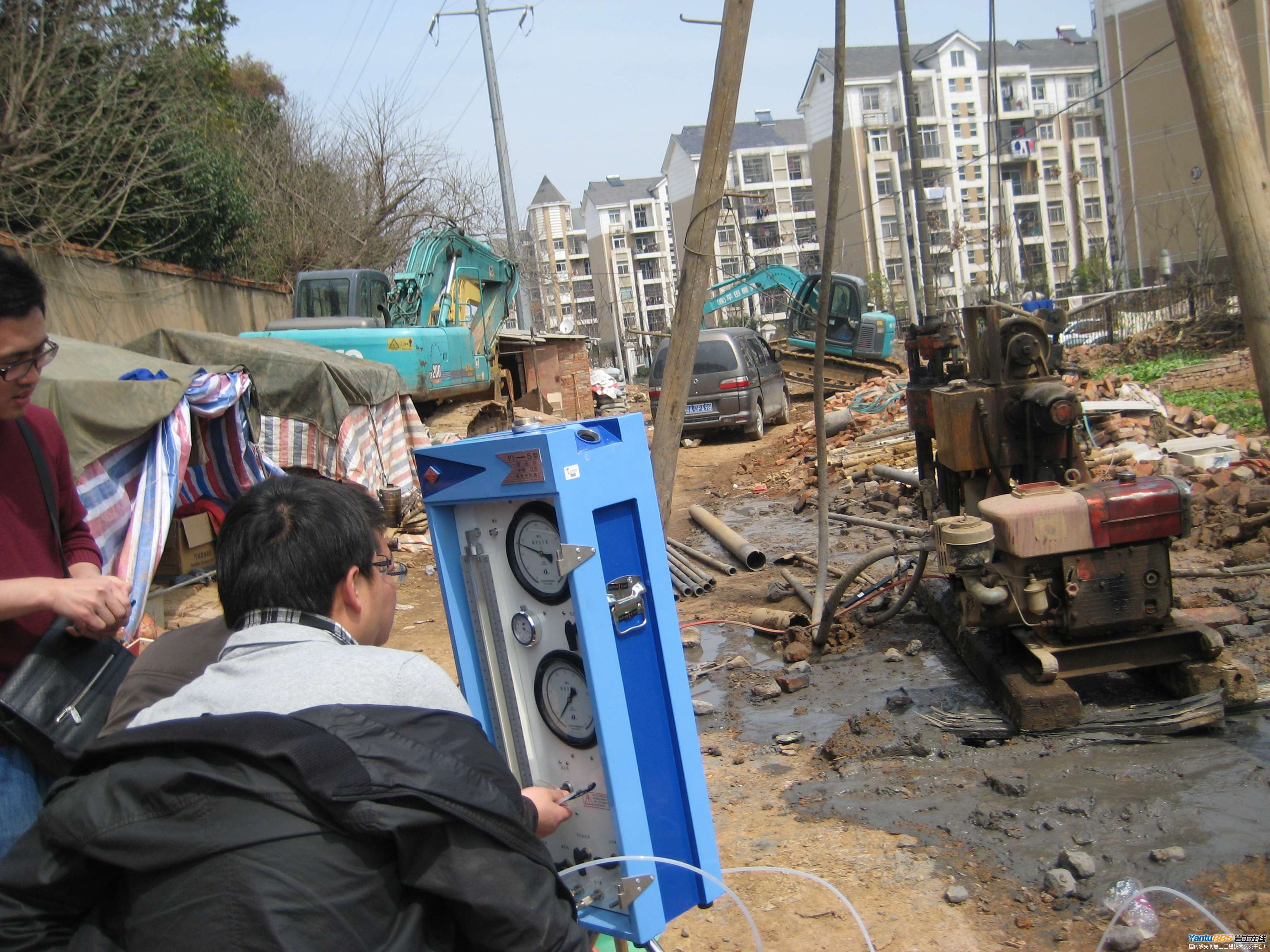 常州地铁旁压试验现场图片.